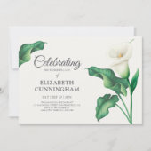 Invitation Célébration de la vie Florale Fleurs Botaniques (Devant)