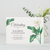 Invitation Célébration de la vie Florale Fleurs Botaniques (Debout devant)