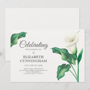 Invitation Célébration de la vie Florale Fleurs Botaniques