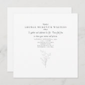 Invitation Célébration de la vie Foliage à main (Devant / Derrière)