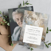 Invitation Célébration de la vie Funérailles Abstraites moder