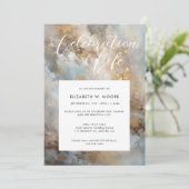 Invitation Célébration de la vie Funérailles Abstraites moder (Debout devant)