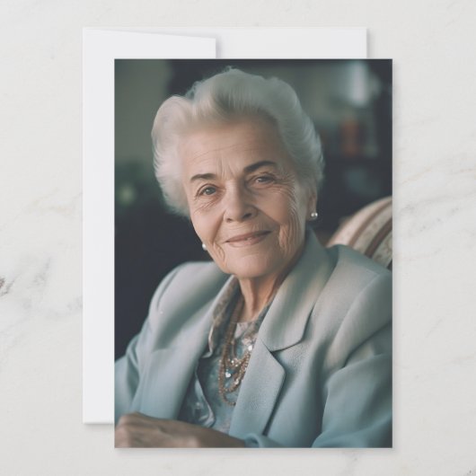 Invitation Célébration de la vie Funérailles Abstraites moder (Dos)