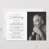 Invitation Célébration de la vie Funérailles commémoratives P (Devant)