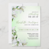 Invitation Célébration de la vie Funérailles florales (Devant)