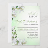 Invitation Célébration de la vie Funérailles florales Invitat (Devant)