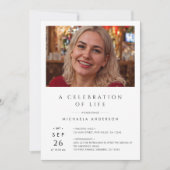 Invitation Célébration de la vie / Funérailles / Mémorial 2-P (Devant)