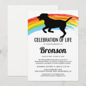 Invitation Célébration de la vie | Funérailles Mémorial Chien (Devant / Derrière)