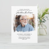 Invitation Célébration de la vie/Funérailles/Mémorial en 2 ph (Debout devant)