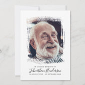 Invitation Célébration de la vie/Funérailles/Mémorial en 2 ph (Dos)