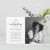Invitation Célébration de la vie Funérailles Mémorial Script (Debout devant)