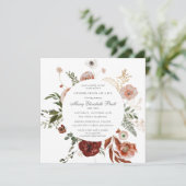 Invitation Célébration de la vie Funérailles rose Terracotta  (Debout devant)