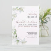 Invitation Célébration de la vie funéraire (Debout devant)