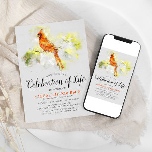 Invitation Célébration de la vie funéraire au cardinal à l'aq