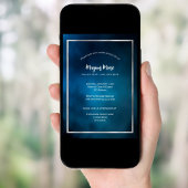 Invitation Célébration de la vie funéraire bleu ciel photo