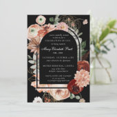 Invitation Célébration de la vie funéraire Blush Pink Terraco (Debout devant)