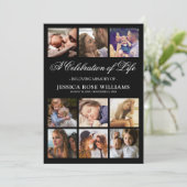 Invitation Célébration de la vie funéraire de 10 photos (Debout devant)