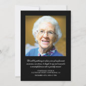 Invitation Célébration de la vie funéraire de 10 photos (Dos)