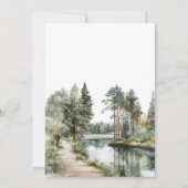 Invitation Célébration de la vie funéraire de la forêt de lac (Dos)