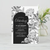 Invitation Célébration de la vie | Funéraire Floral (Debout devant)