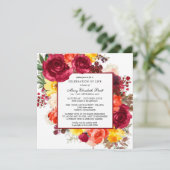 Invitation Célébration de la vie funéraire Mémorial Automne F (Debout devant)