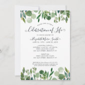 Invitation Célébration de la vie funéraire Mémorial Botanique (Devant)