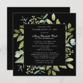 Invitation Célébration de la vie funéraire Mémorial Botanique (Devant / Derrière)