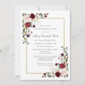 Invitation Célébration de la vie funéraire Mémorial de Bourgo (Devant)