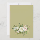 Invitation Célébration de la vie funéraire Memorial Floral bl (Dos)