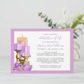 Invitation Célébration de la vie funéraire Mémorial Lilac Bou (Debout devant)