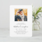 Invitation Célébration de la vie funéraire Mémorial moderne P (Debout devant)