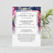 Invitation Célébration de la vie funéraire Mémorial Moody Flo (Debout devant)