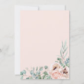 Invitation Célébration de la vie funéraire Memorial rose Blus (Dos)