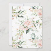 Invitation Célébration de la vie funéraire Mémorial rose flor (Dos)