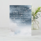 Invitation Célébration de la vie funéraire Mémorial Starry Sk (Debout devant)