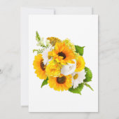 Invitation Célébration de la vie funéraire Mémorial tournesol (Dos)