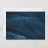 Invitation Célébration De La Vie Funéraire Moderne Marbre Ble (Dos)