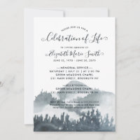 Célébration de la vie funéraire Montagne commémora