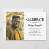 Invitation Célébration de la vie Funéraire Photo (Devant)