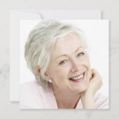 Invitation Célébration de la vie Funéraire Photo Carré botani (Dos)