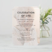 Invitation Célébration de la vie funéraire Photo florale (Debout devant)