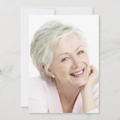 Invitation Célébration de la vie Funéraire Photo Florale Blan (Dos)