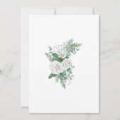 Invitation Célébration de la vie Funéraire Photo Florale Blan (Dos)