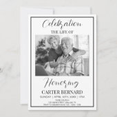 Invitation Célébration De La Vie Funéraire Photo Prière commé (Devant)