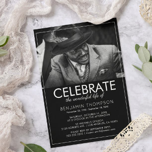 Invitation Célébration De La Vie Funéraire Photographie Moder