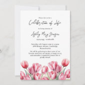 Invitation Célébration de la vie funéraire Tulipe (Devant)