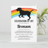 Invitation Célébration de la vie | Funeral Memorial Dog (Debout devant)