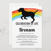 Invitation Célébration de la vie | Funeral Memorial Dog (Devant / Derrière)