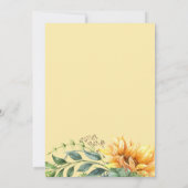 Invitation Célébration de la vie Funeral Memorial Tournesol (Dos)