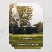 Invitation Célébration de la vie Golf Golf Golf Course Golf (Devant / Derrière)